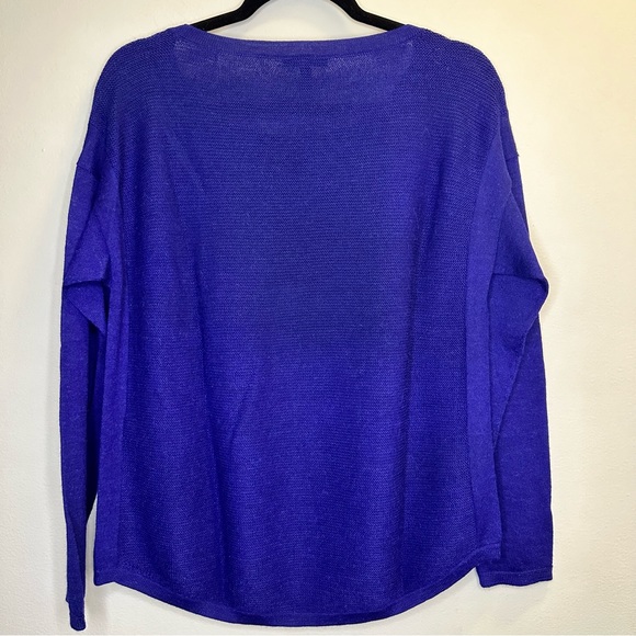 Eileen Fischer 100% Alpaca Royal Blue Sweater Size S - Picture 2 of 8